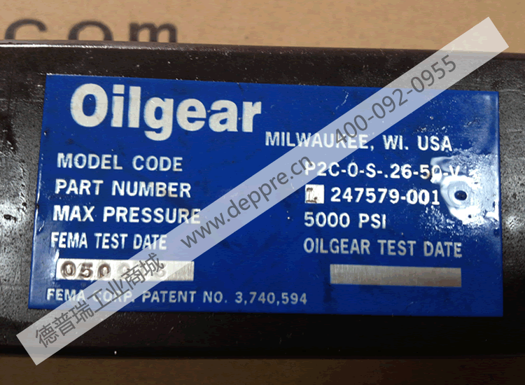 Oilgear/奧蓋爾電磁閥P2C-0-S.26-50-V