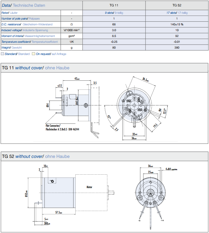 德恩科測速發(fā)電機(jī)TG11技術(shù)圖